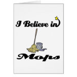 i believe in mops greeting cards