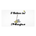 i believe in mops personalised photo card
