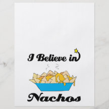 i believe in nachos personalised flyer