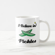 i believe in pickles mugs