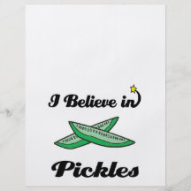 i believe in pickles personalized flyer