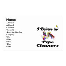 i believe in pipe cleaners business card template