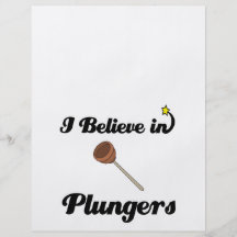i believe in plungers flyer design