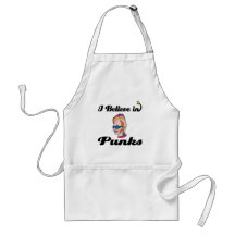 i believe in punks apron