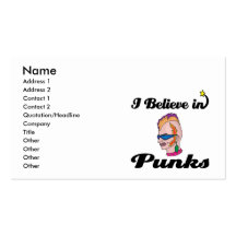 i believe in punks business card