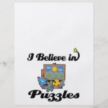 i believe in puzzles personalised flyer