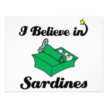 i believe in sardines invitation