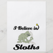 i believe in sloths personalised flyer