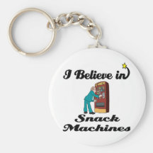 i believe in snack machines key chain