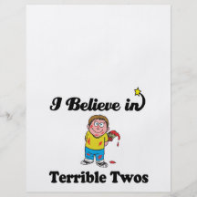 i believe in terrible twos custom flyer