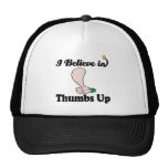 i believe in thumbs up mesh hats