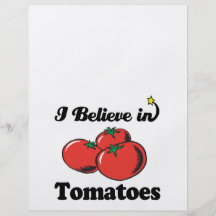 i believe in tomatoes personalised flyer