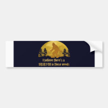 I believe there's a SQUATCH in these woods Bumper Sticker