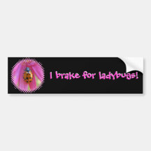 I Brake For Ladybugs Bumper Sticker