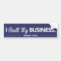 I Built My Business Dark Blue Bumper Sticker