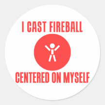 I Cast Fireball Stickers