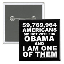 I Did Not Vote For Obama Pins