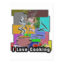I Dig Cooking Boil and Broil Postcard