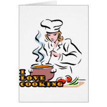 I Dig Cooking Chef Greeting Card