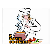 I Dig Cooking Chef Post Cards