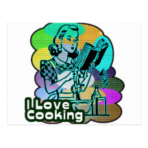 I Dig Cooking Cook Book Post Card