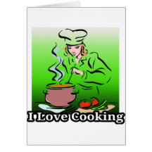 I Dig Cooking Hot Cooking Greeting Cards