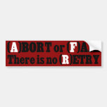 I don't believe in second chances bumper stickers