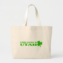 I feel lucky in Utah Canvas Bags