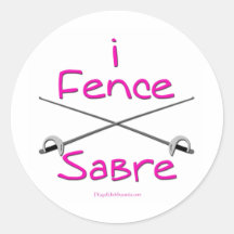 i Fence Sabre (PINK) Stickers