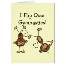 I Flip Over Gymnastics Tshirts and Gifts Greeting Cards