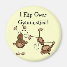 I Flip Over Gymnastics Tshirts and Gifts Fridge Magnet