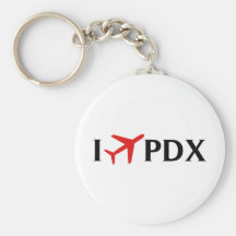 I Fly PDX - Portland International Airport, OR Keychains