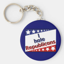 I hate republicans keychain