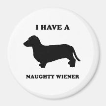 I have a naughty wiener refrigerator magnet