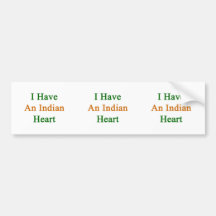 I Have An Indian Heart Bumper Sticker