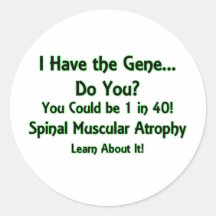 I Have the Gene - Do You? Green Round Sticker