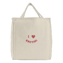 I HEART add your own text embroidered totebag