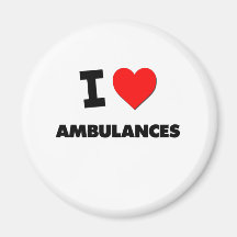I Heart Ambulances Magnet