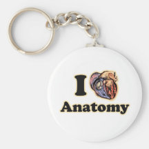 I heart Anatomy Science Super Geek Keychain
