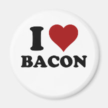 I HEART BACON MAGNETS
