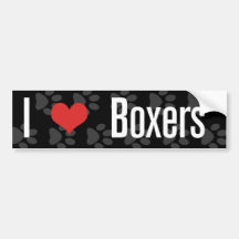 I (heart) Boxers Bumper Sticker