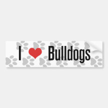 I (heart) Bulldogs Bumper Stickers
