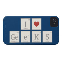 I Heart (Chemistry) Geeks Case-Mate iPhone 4 Cases