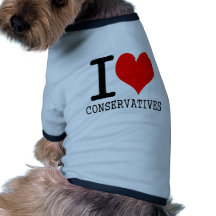 I heart conservatives doggie t-shirt