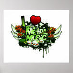 I Heart Death Metal Print