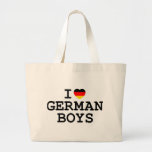 I Heart German Boys Tote Bags