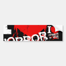 I HEART HORROR MOVIES BUMPER STICKER