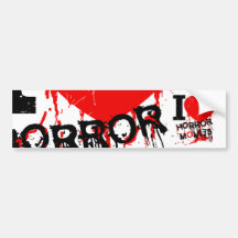 I HEART HORROR MOVIES BUMPER STICKER