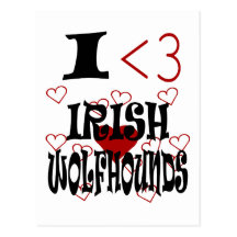 I Heart Irish Wolfhounds Postcards