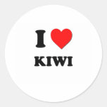 I Heart Kiwi Round Sticker